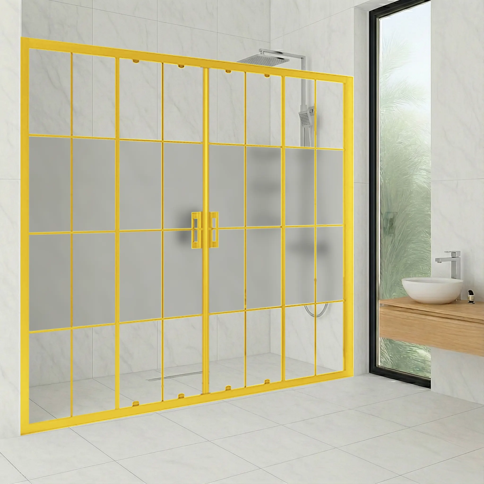 Astro Portal - Gold | AOP-G gold-profil-desenli-dusakabin-astro-series