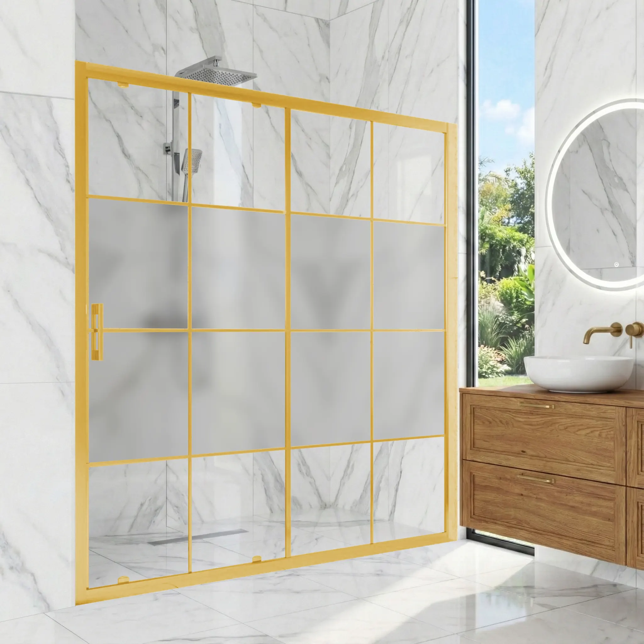 Astro Solo - Gold | AOS-G gold-profil-desenli-dusakabin-astro-series