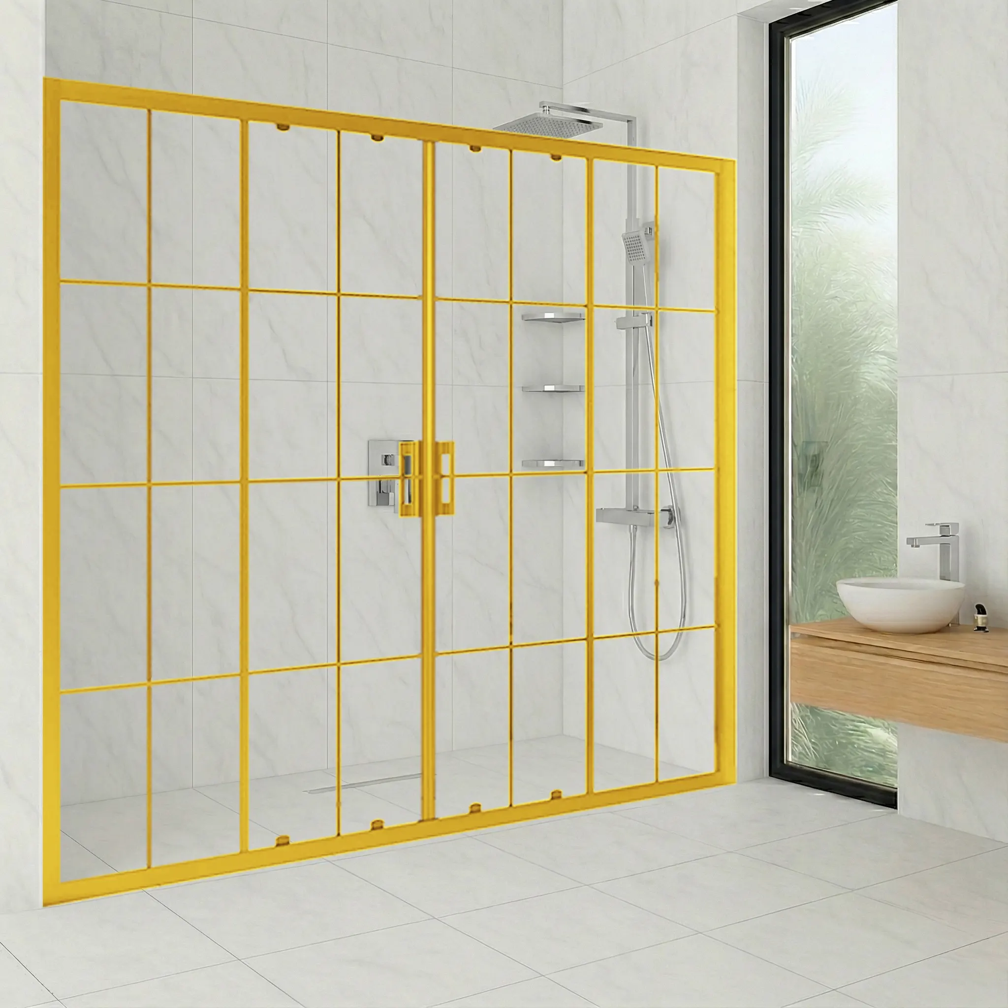 Astro Portal - Gold | AP-G gold-profil-desenli-dusakabin-astro-series