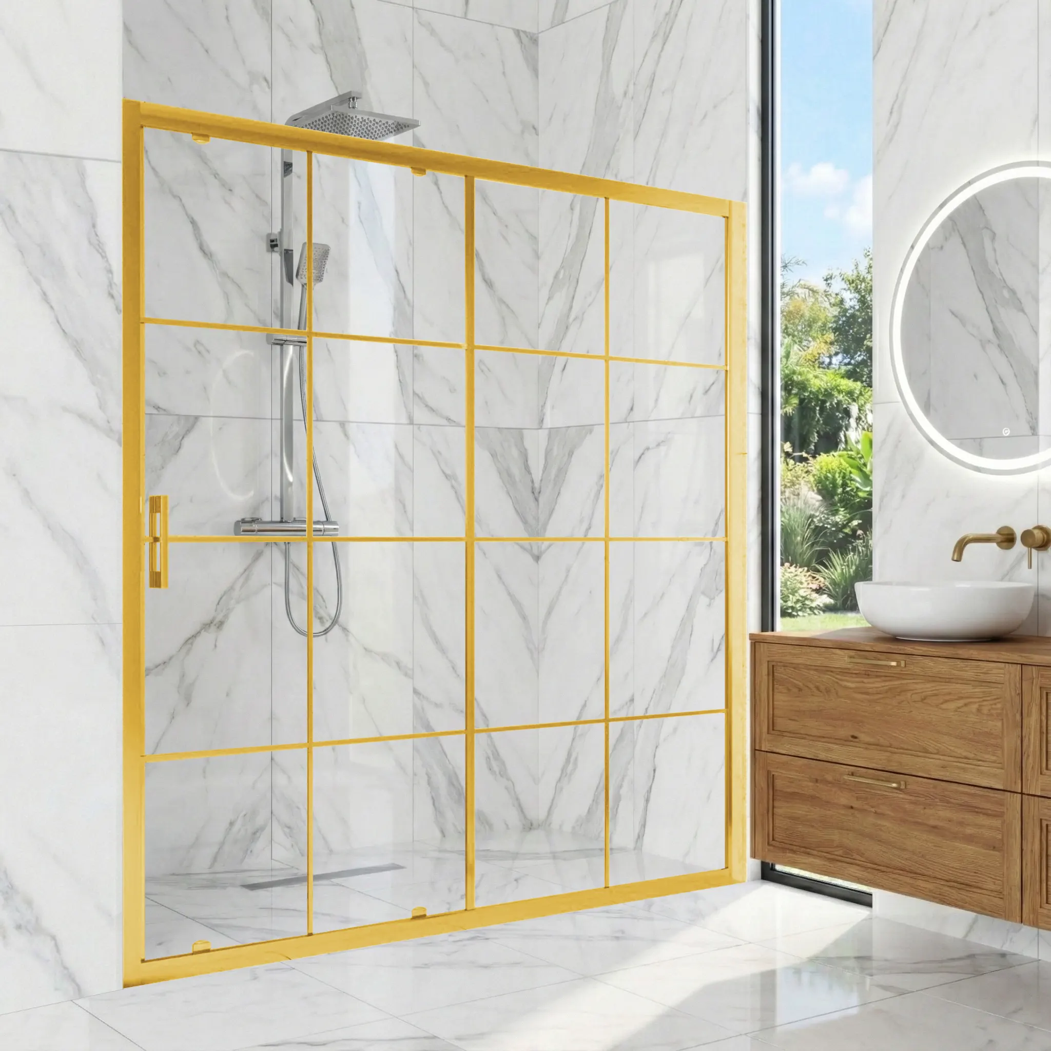 Astro Solo - Gold | AS-G gold-profil-desenli-dusakabin-astro-series