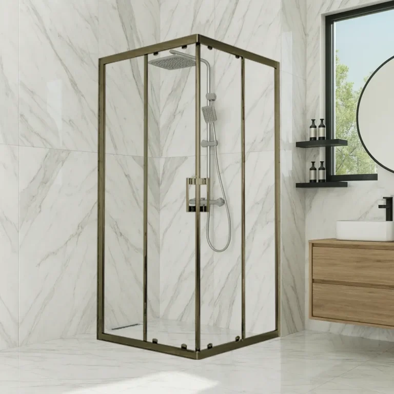 Ürünler lunar bronz profil kare şeffaf cam duşakabin