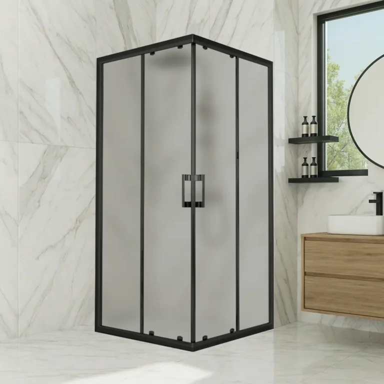 Ürünler lunar siyah profil kare kumlu cam duşakabin