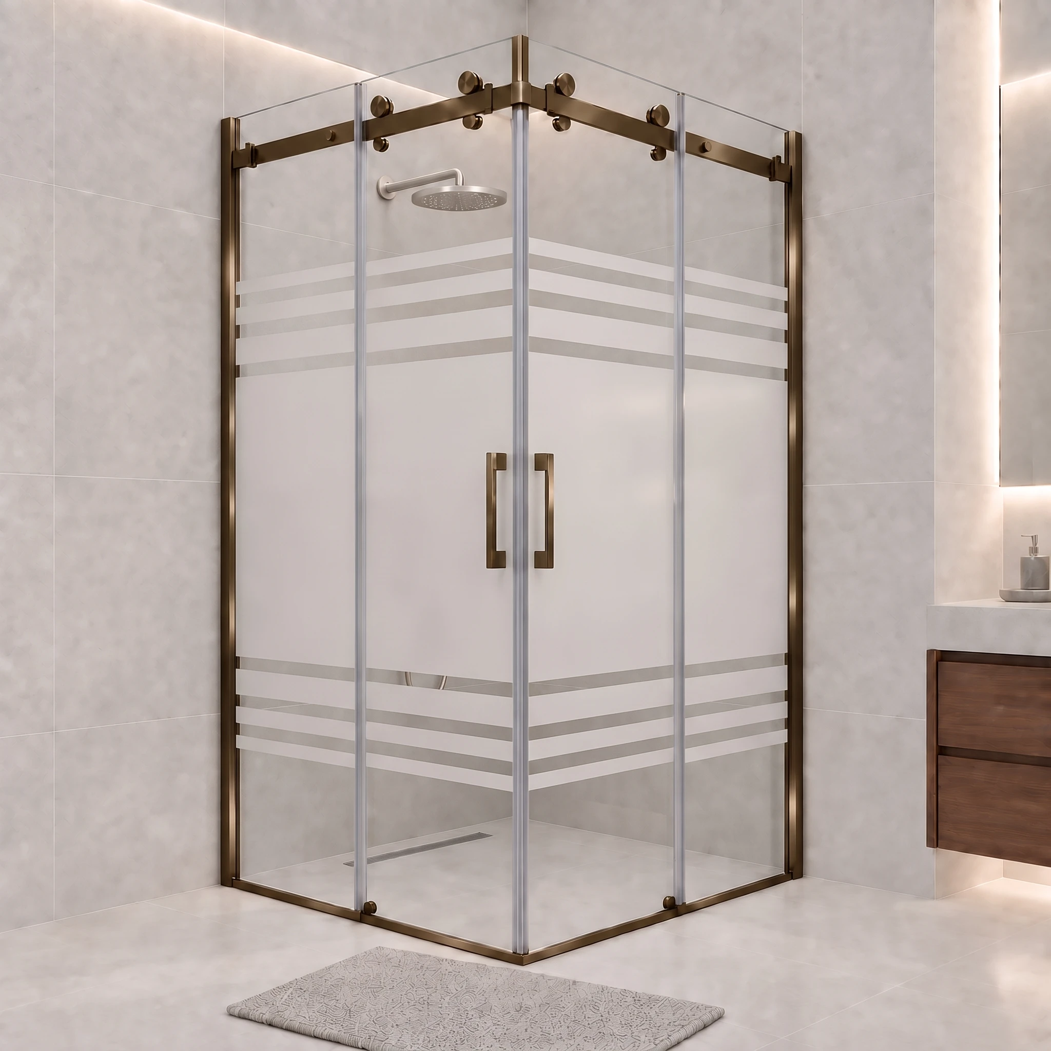 Orbit Cube - Desenli cam · Bronz