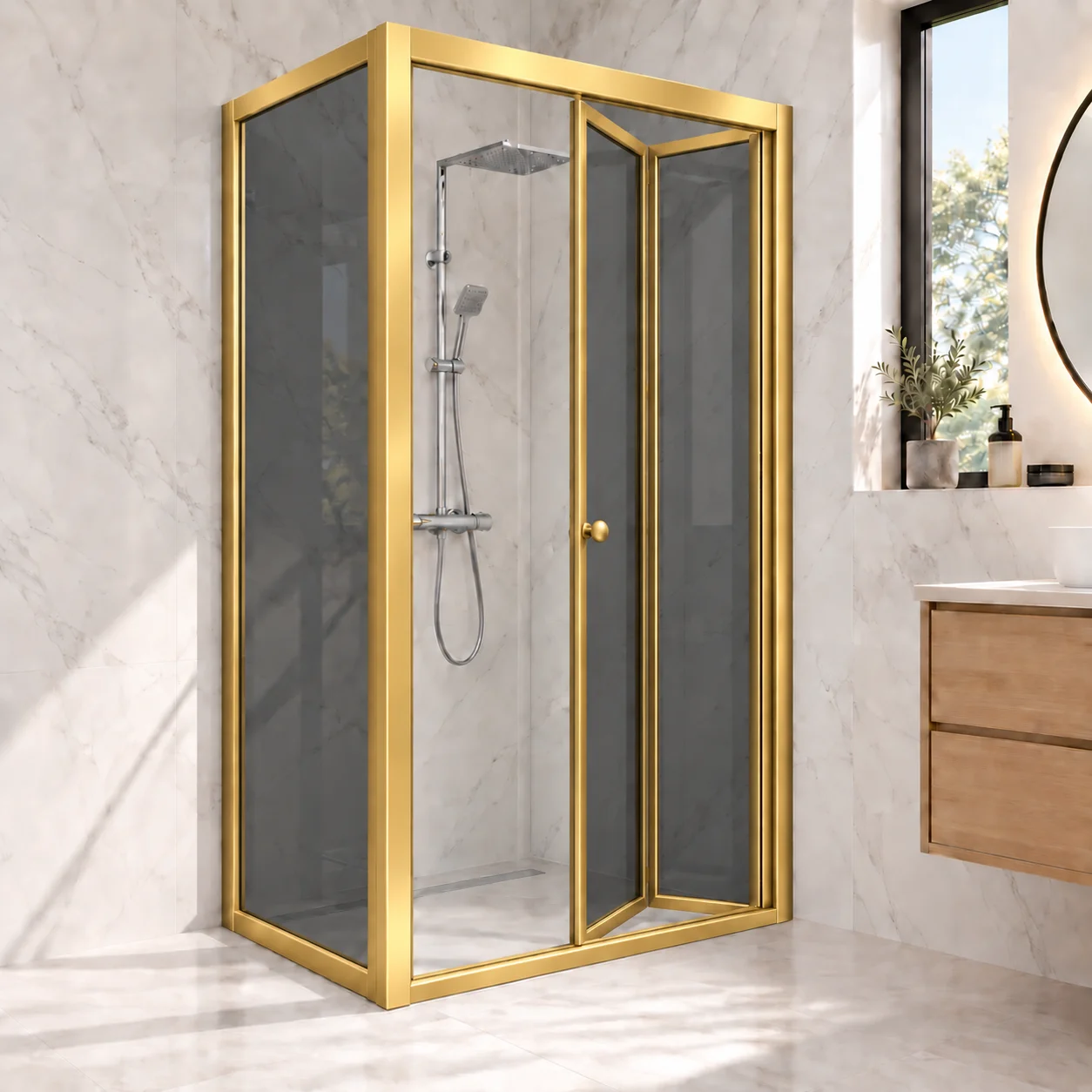 Vega Cube - Füme cam · Gold